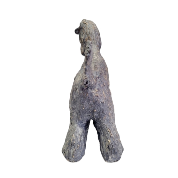Vintage? Solid Clay Afganhound Dog Sculpture by Unknown Artist - Picture 7 of 11